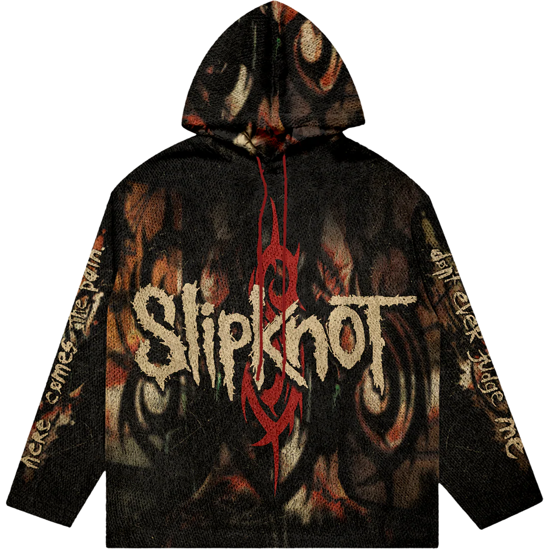 トップス Done PAULS - KNOT SWEAT Here Comes The Pain Woven Pullover Hoodie - Slipknot Official UK Store