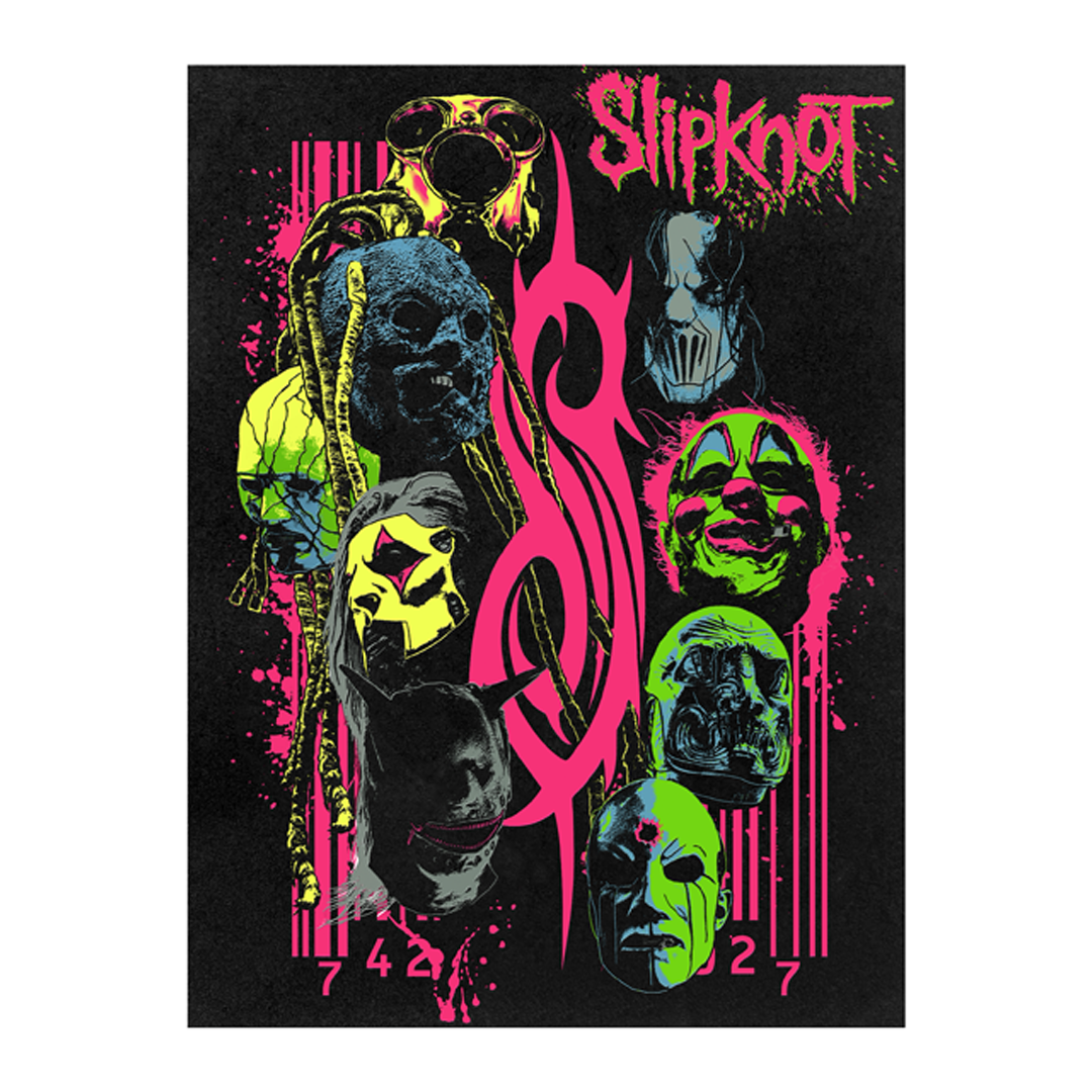 Slipknot Flocked Black Light Poster - Slipknot Official UK Store