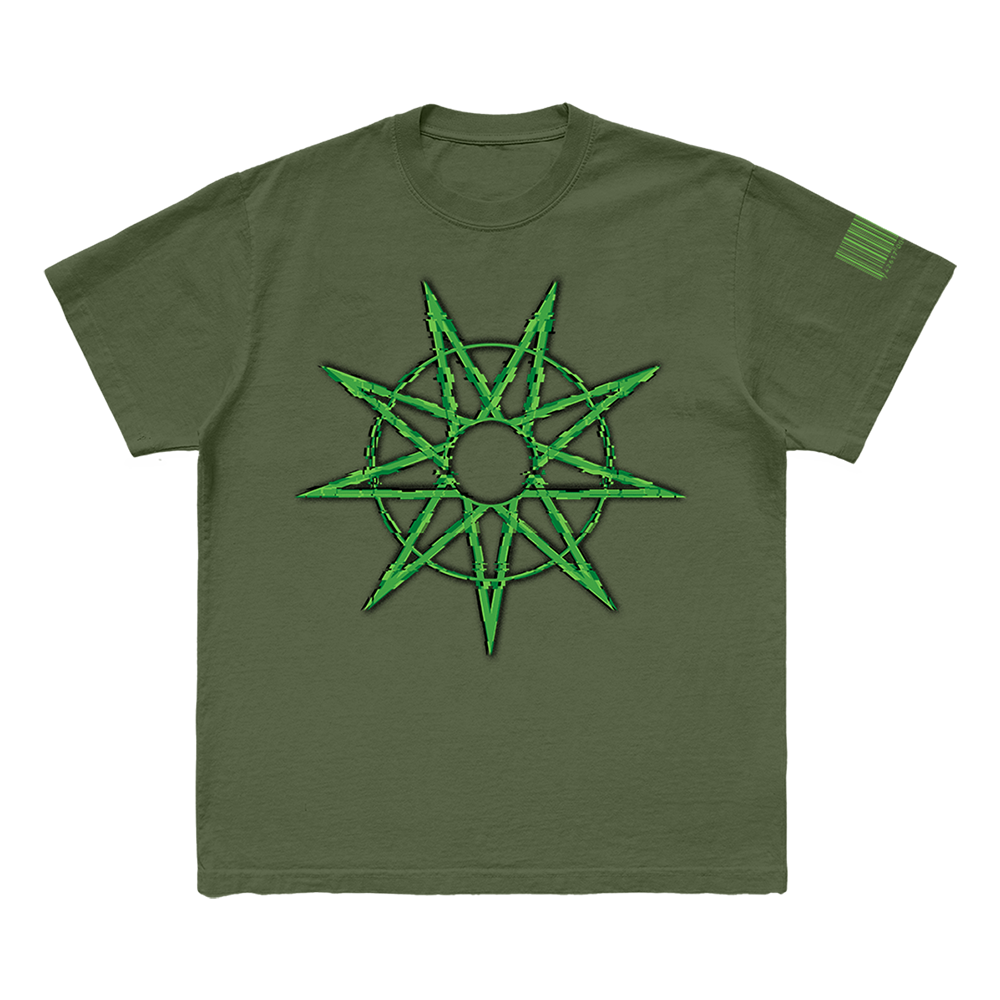 9 Point Star Military Green T-Shirt