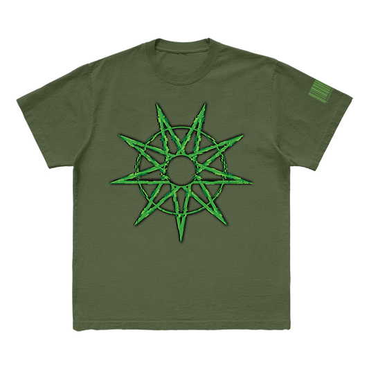 9 Point Star Military Green T-Shirt
