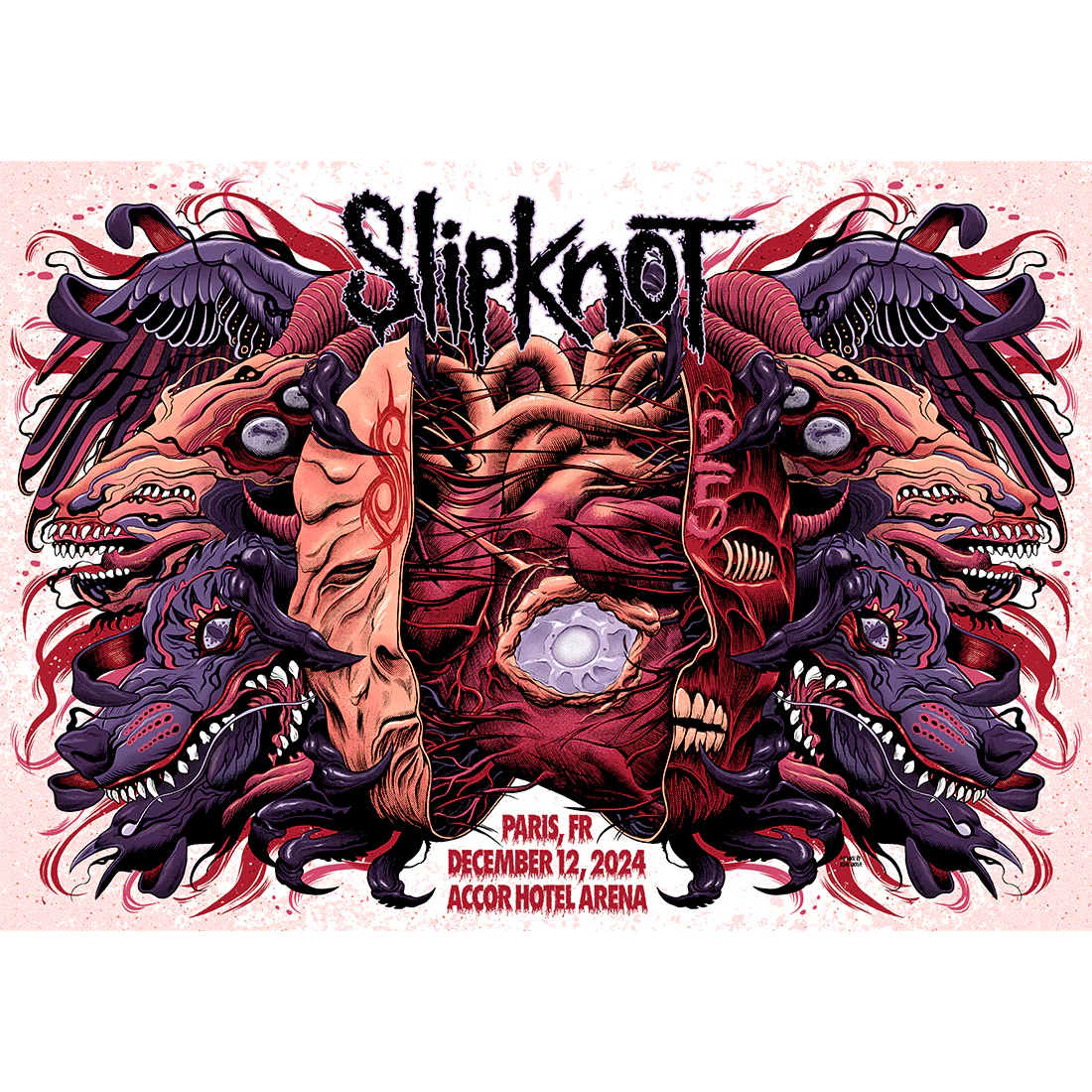 Slipknot - 2024 Limited Edition Tour Poster – Paris
