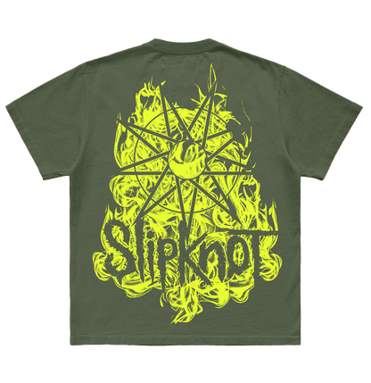 Flamed Tribal S T-Shirt (Military Green)