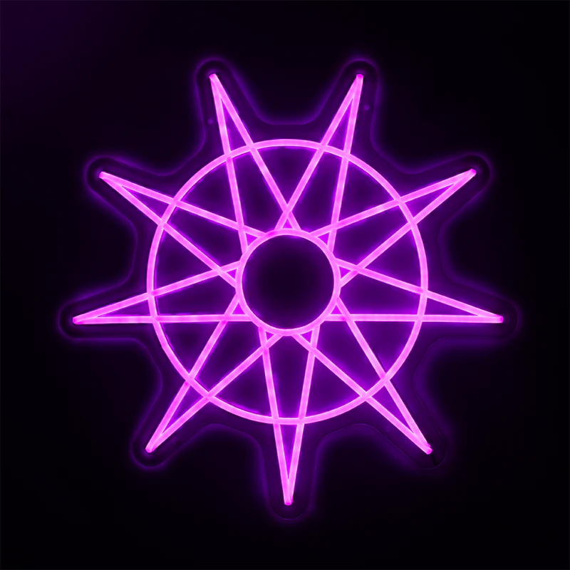 Slipknot - 9 Point Purple LED Sign