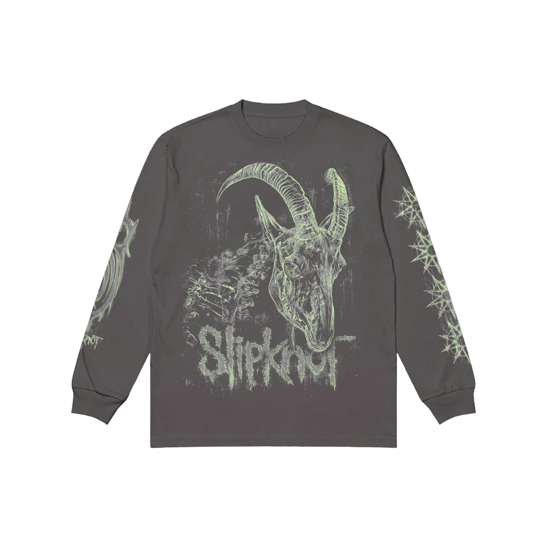 Slipknot - Glow In The Dark Goat Longsleeve (Charcoal)