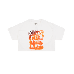 THE END, SO FAR FACES GRID CROP T-SHIRT